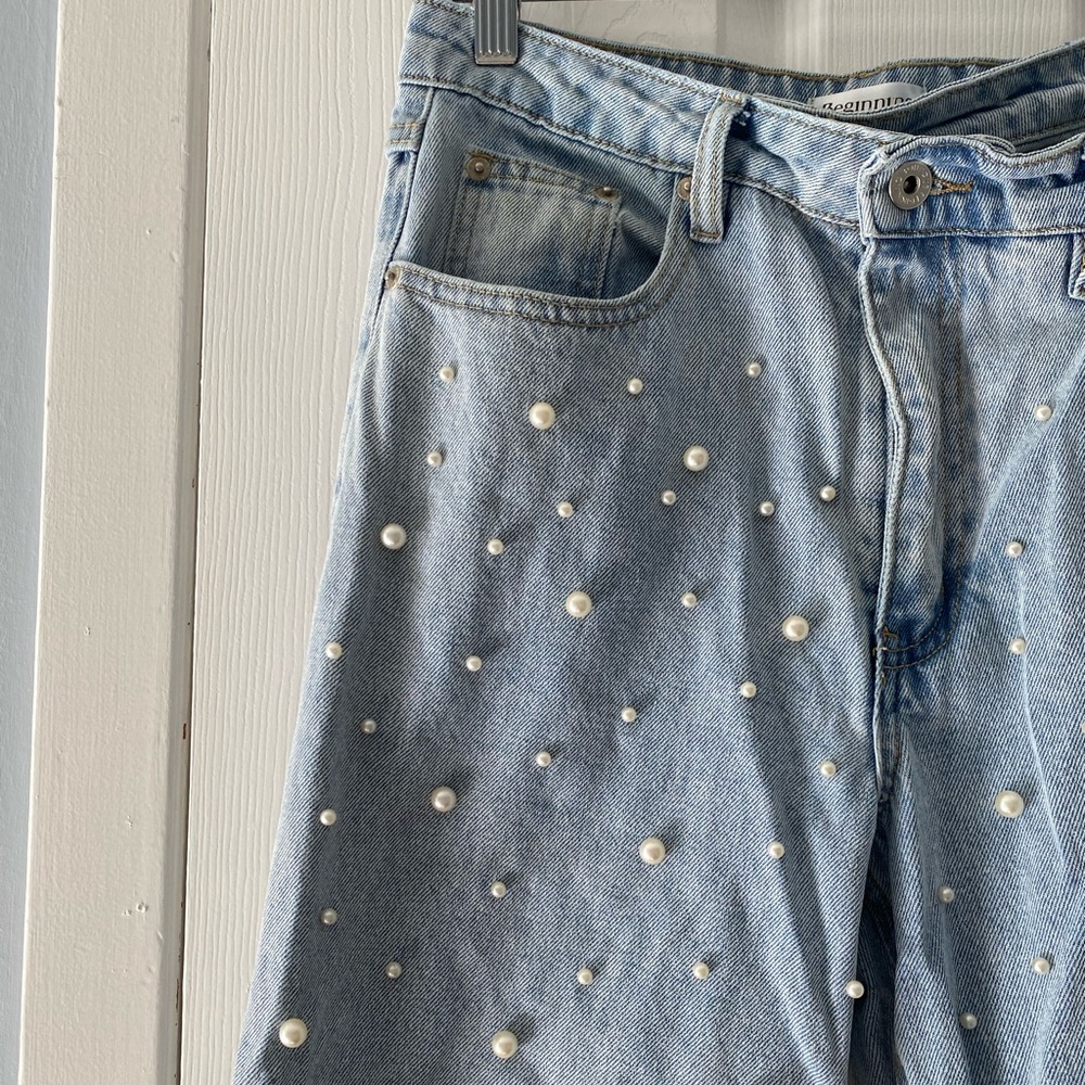 beginning boutique pearl crossover jeans - Picture 3 of 3